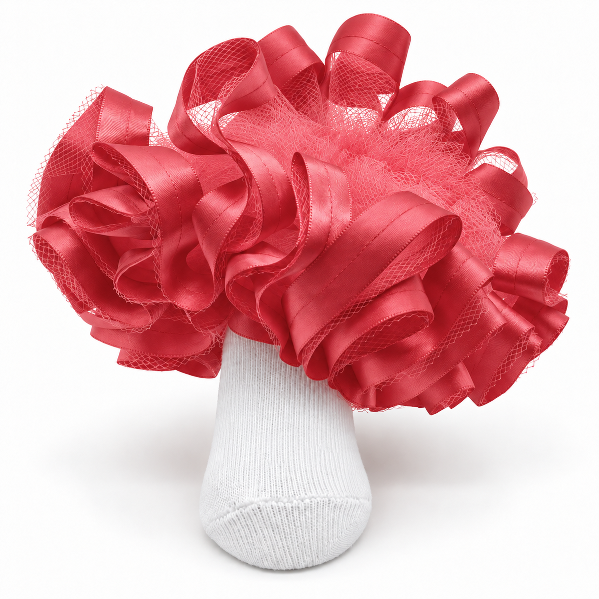 Coral ruffle socks