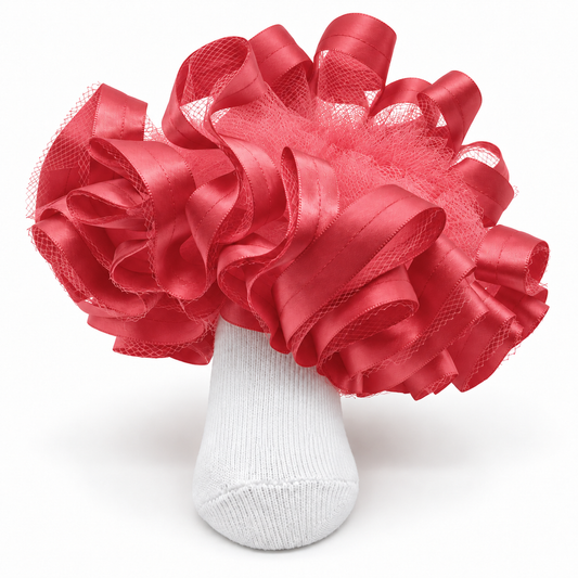 Coral ruffle socks