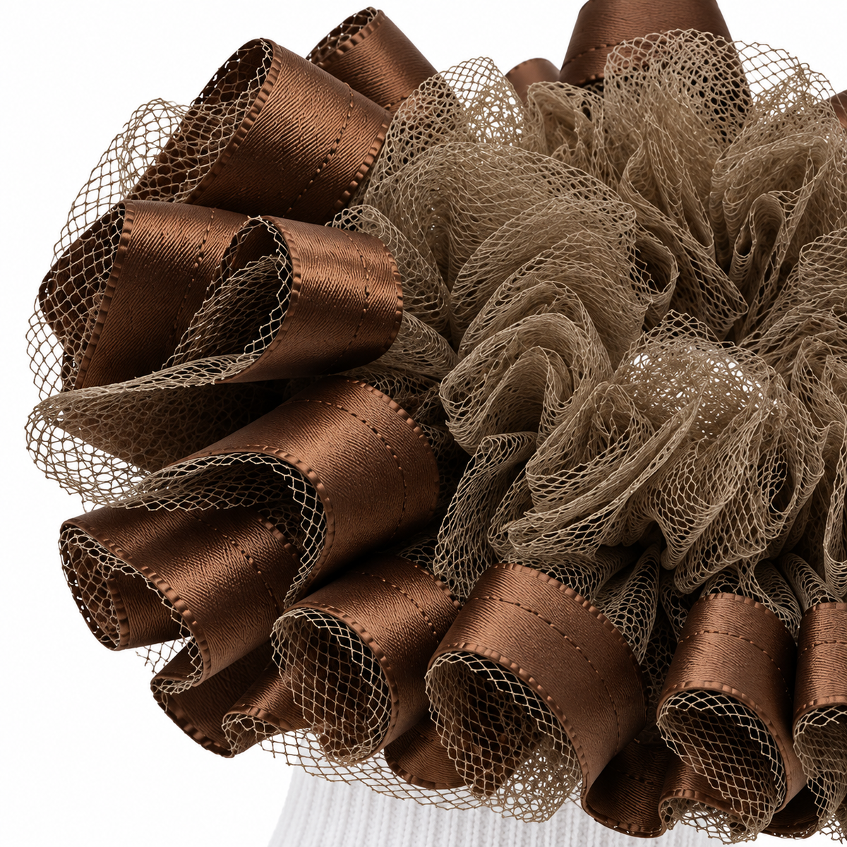 Brown ruffle socks