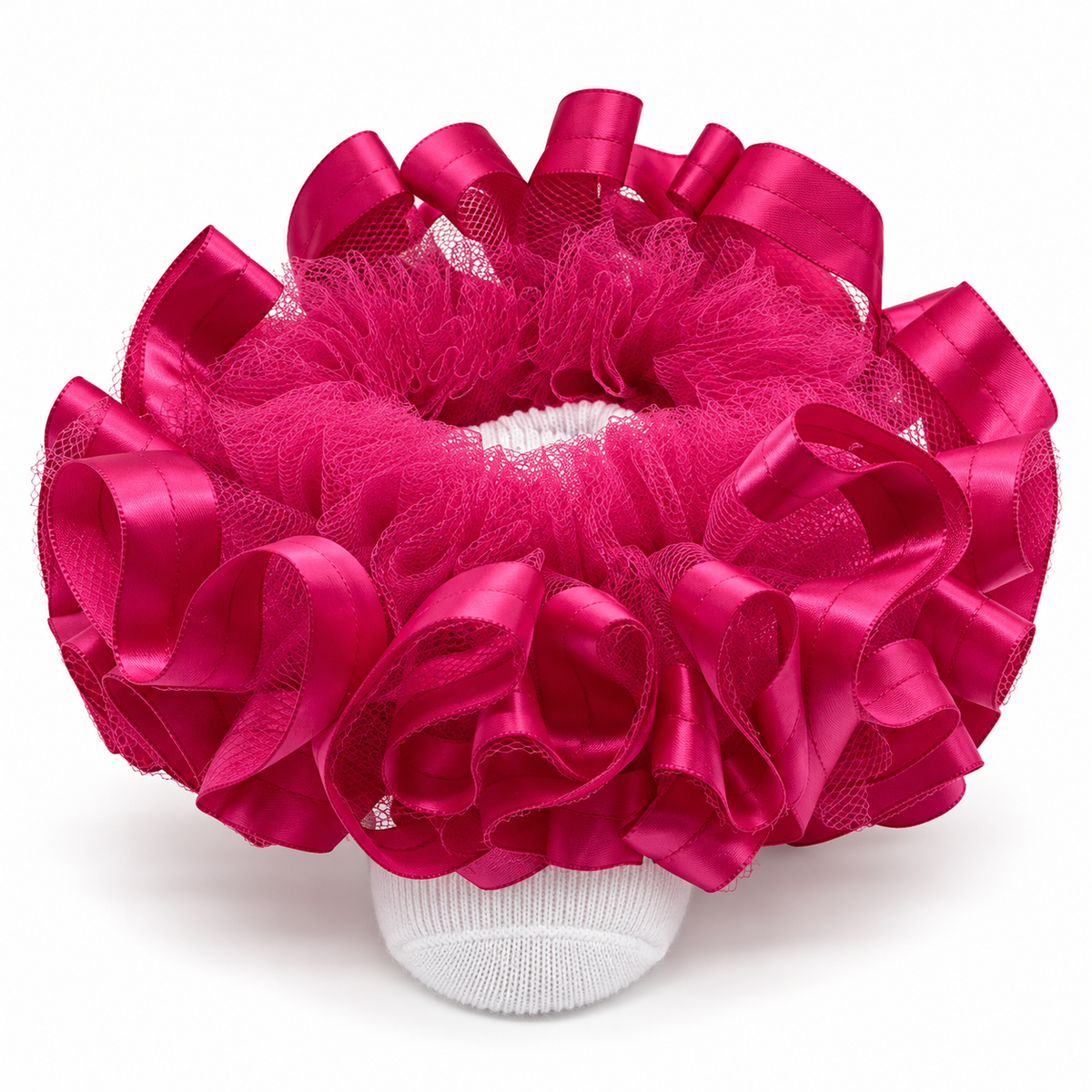 Fuchsia Ruffle socks