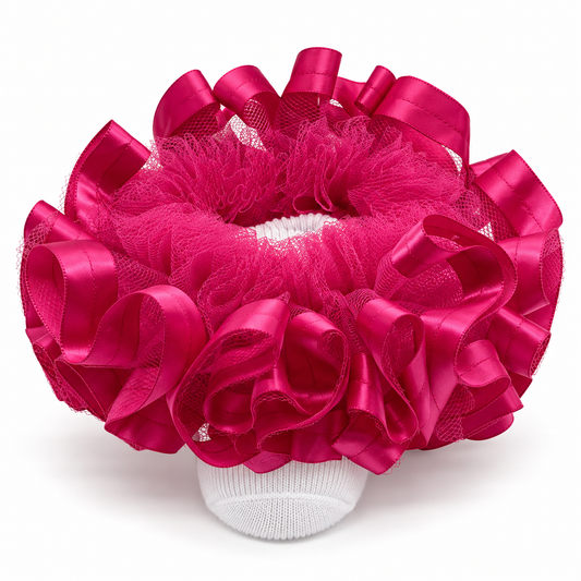 Fuchsia Ruffle socks