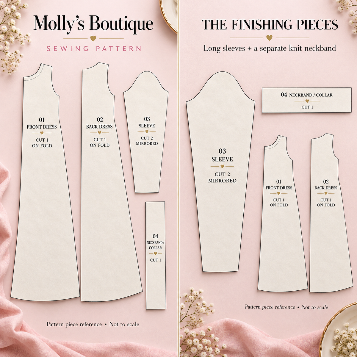 Molly’s Boutique Modest A-Line Dress — Hand-Cut Paper Sewing Pattern
