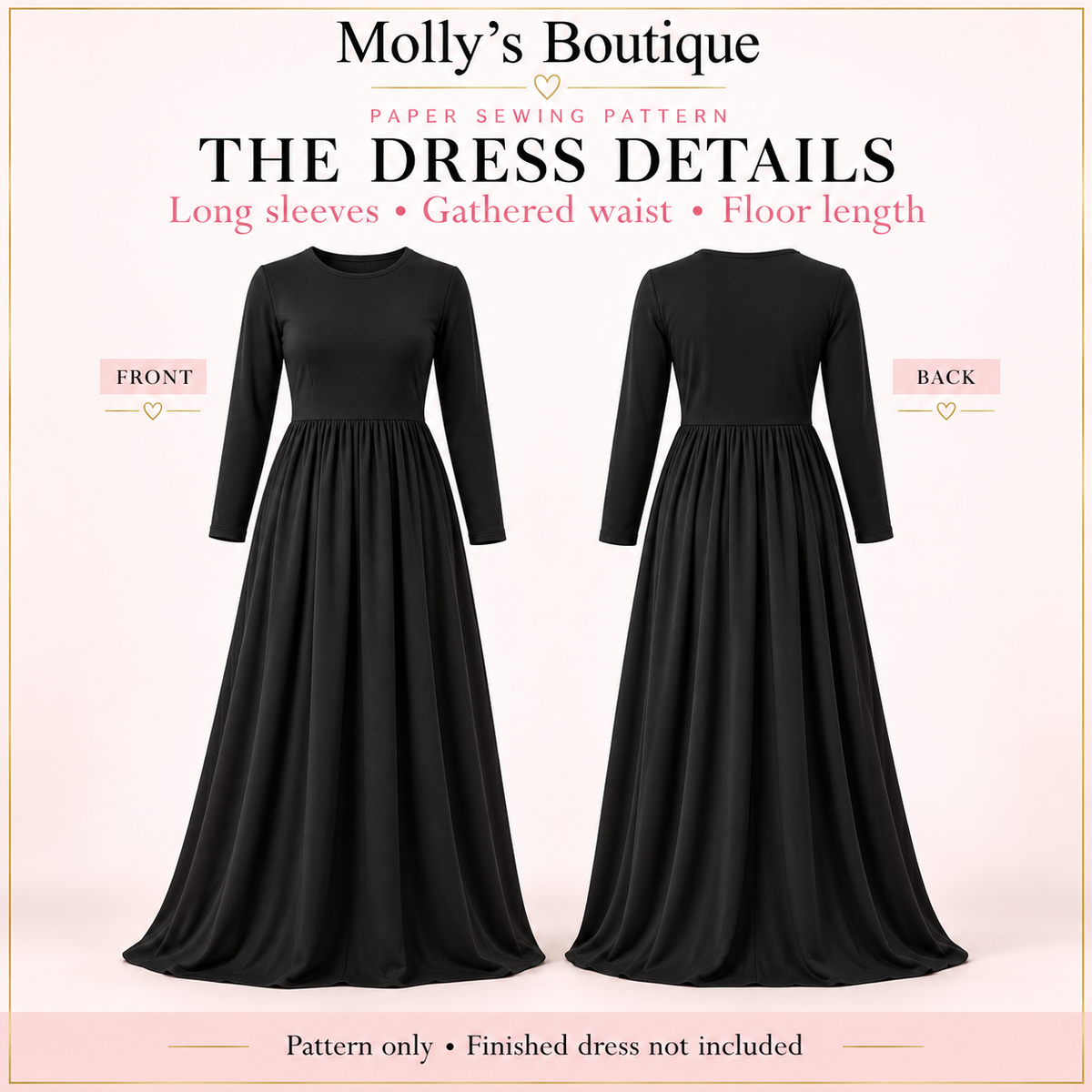 The Timeless Gathered Maxi — Hand-Cut Paper Sewing Pattern