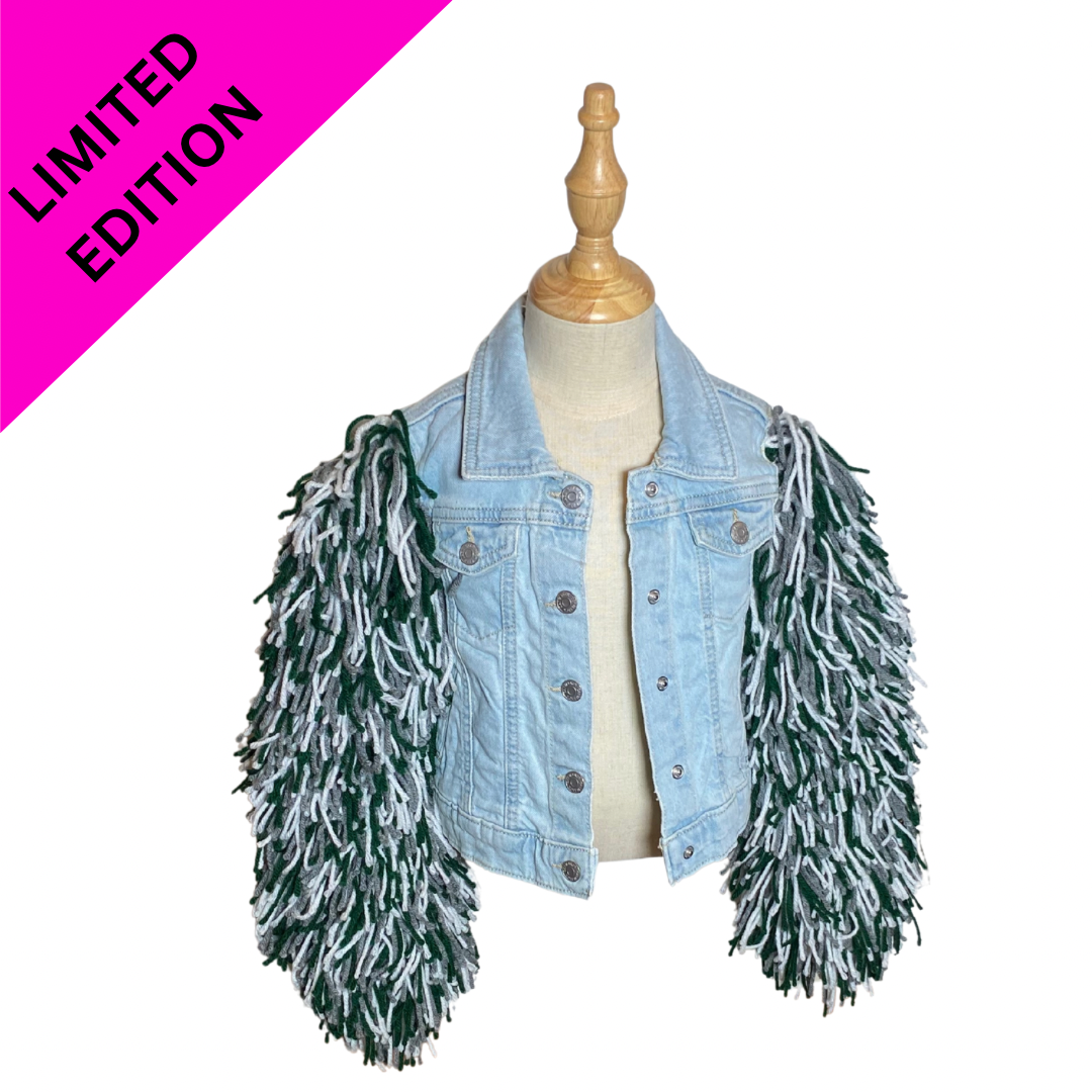 Go birds shaggy Jean jacket