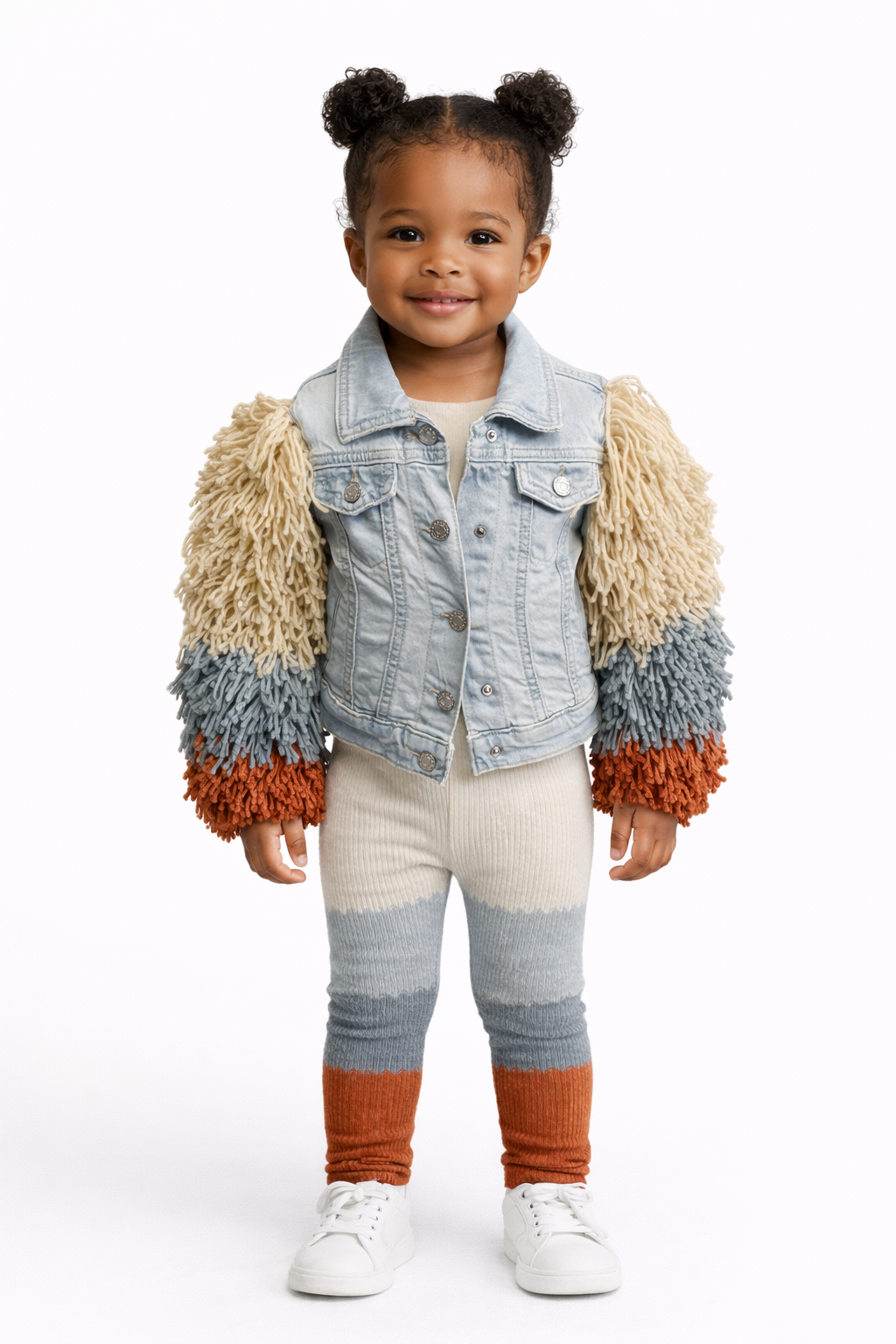 Peony shaggy Jean jacket