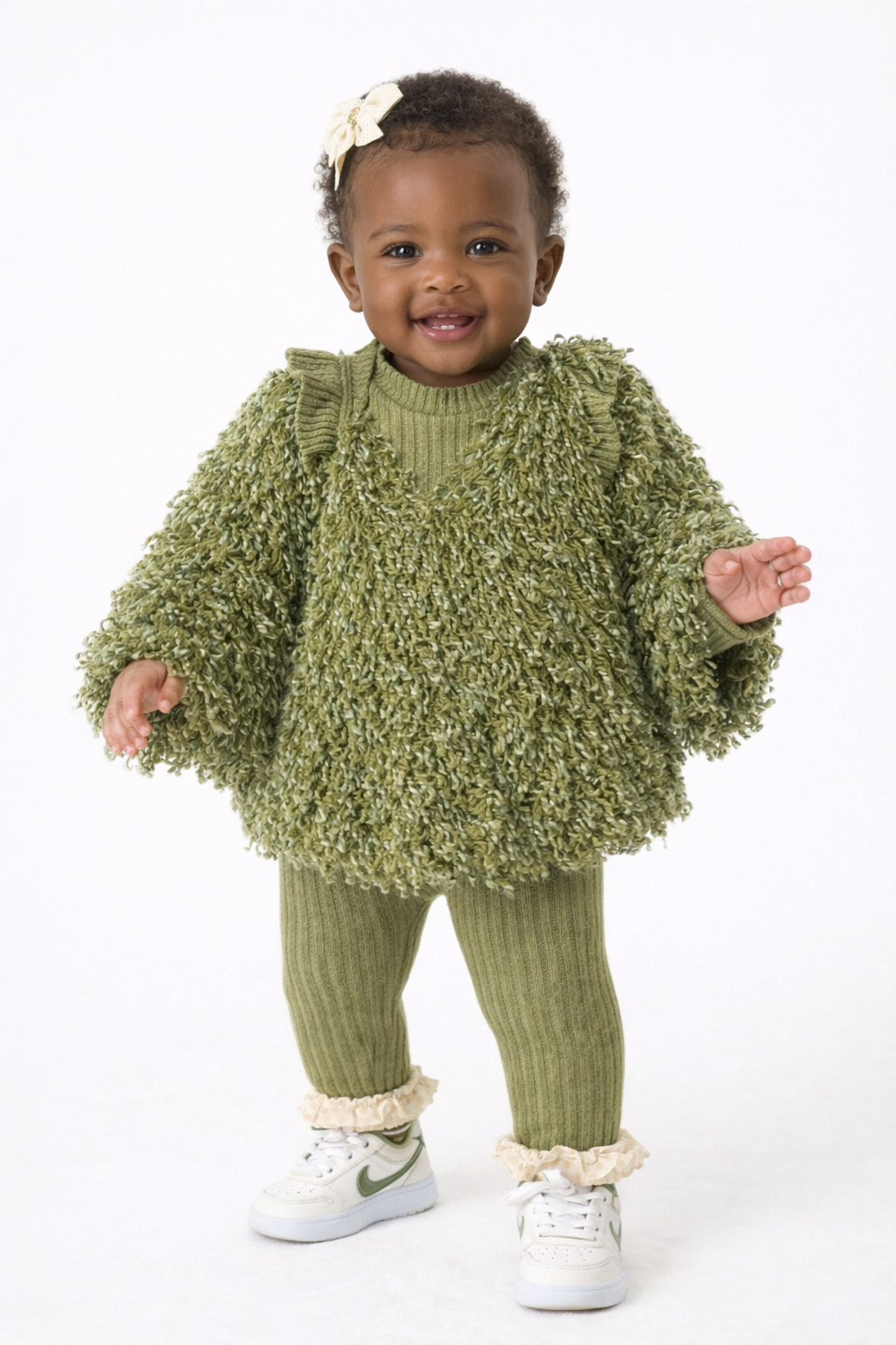 Moss shaggy sweater