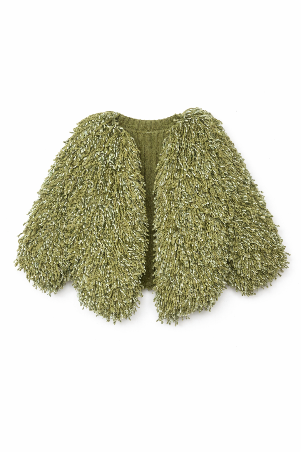 Moss shaggy sweater
