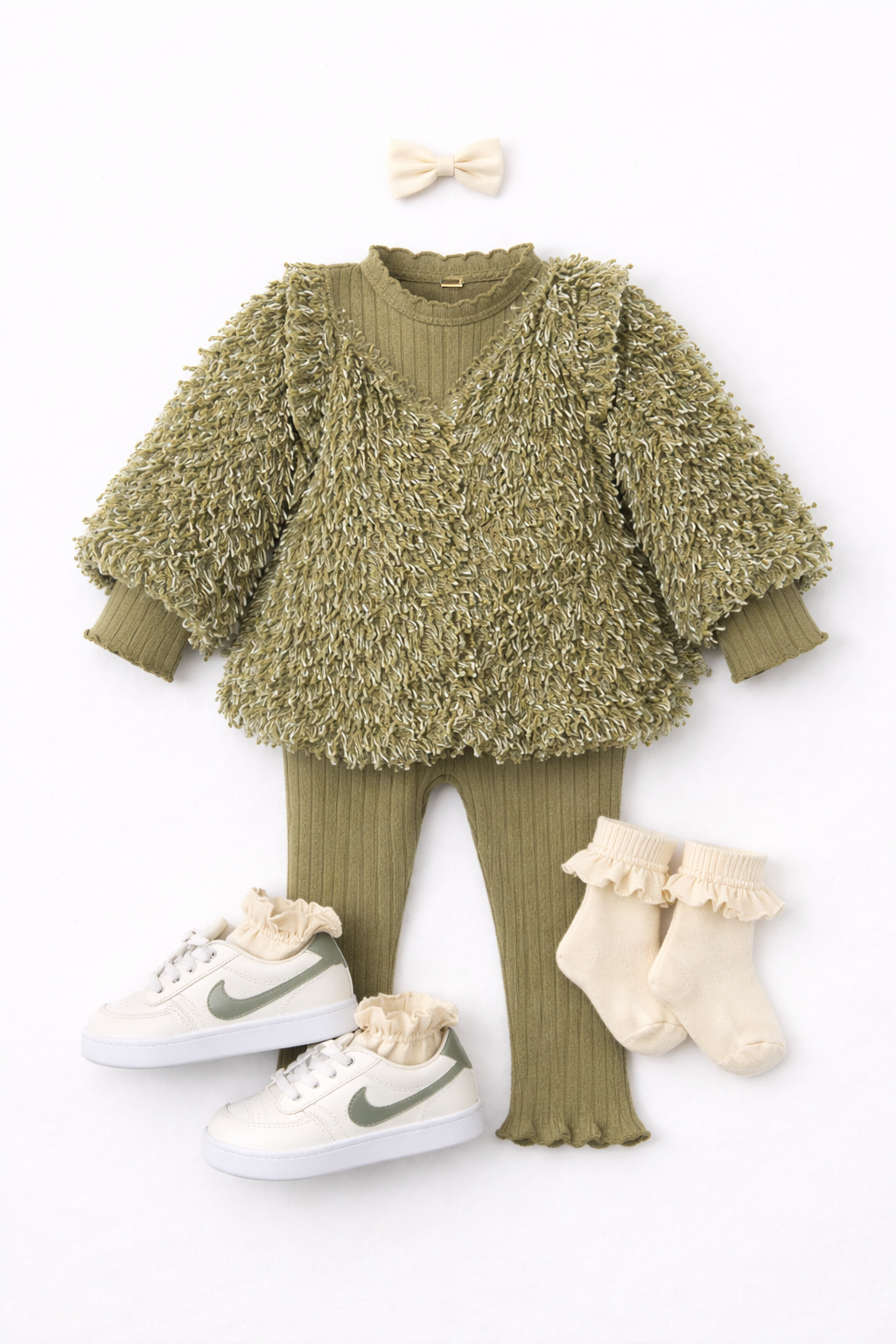Moss shaggy sweater