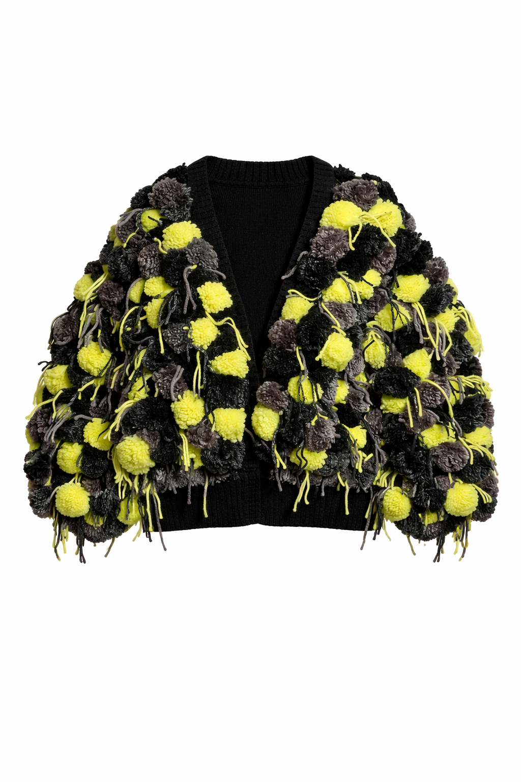 Caution, pompom cardigan