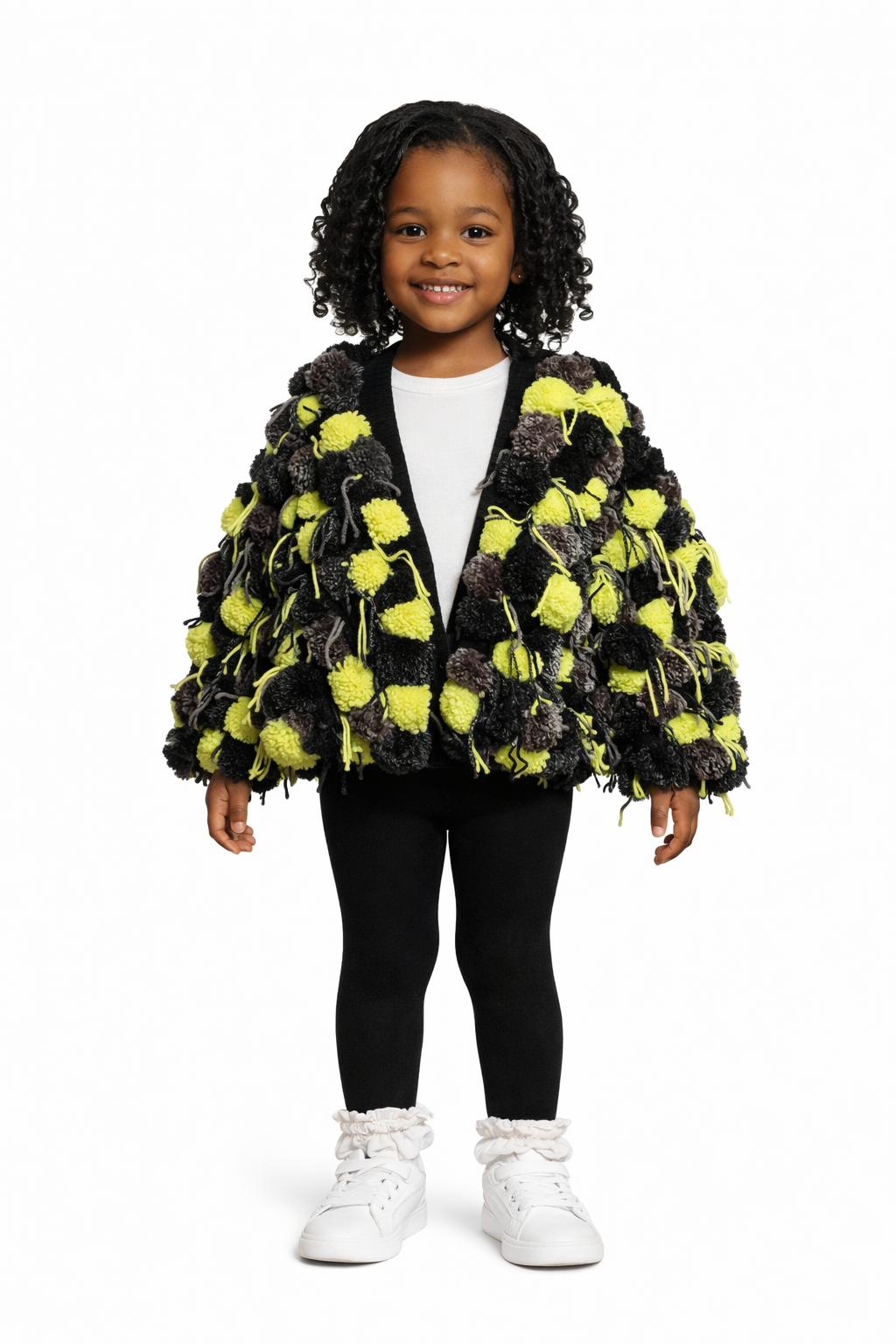 Caution, pompom cardigan