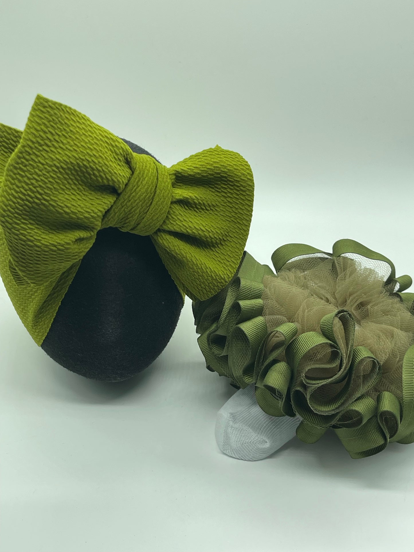 Olive green Ruffle socks