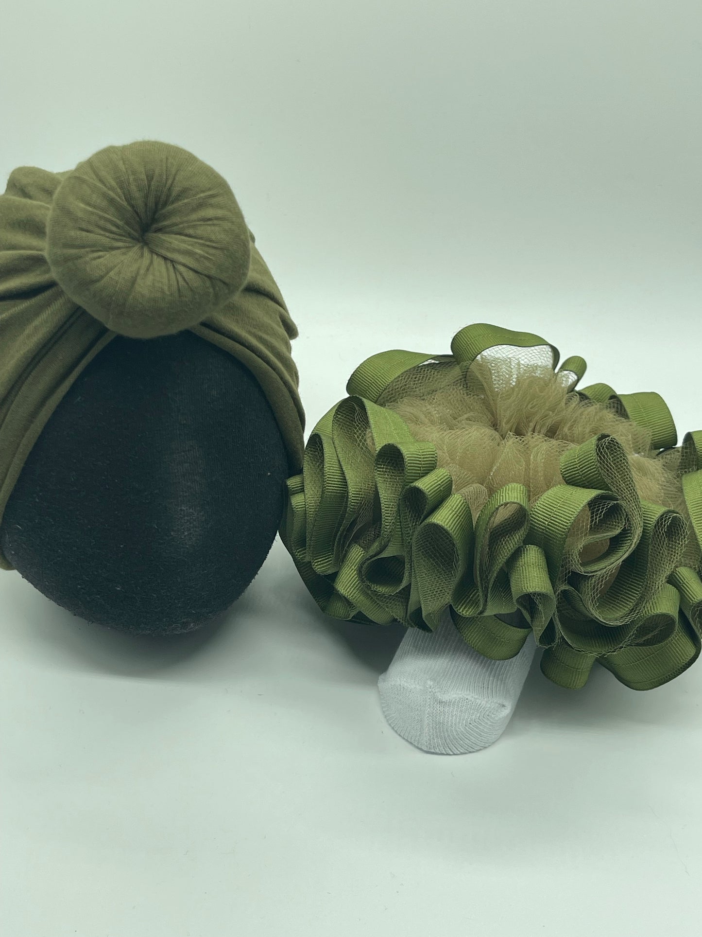 Olive green Ruffle socks